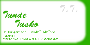 tunde tusko business card